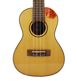 Amahi Amahi Concert Ukulele with Solid Spruce Top, Scallop Cutaway, and EQ