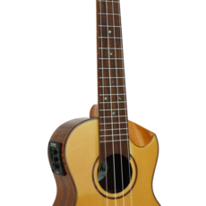 Amahi Amahi Concert Ukulele with Solid Spruce Top, Scallop Cutaway, and EQ