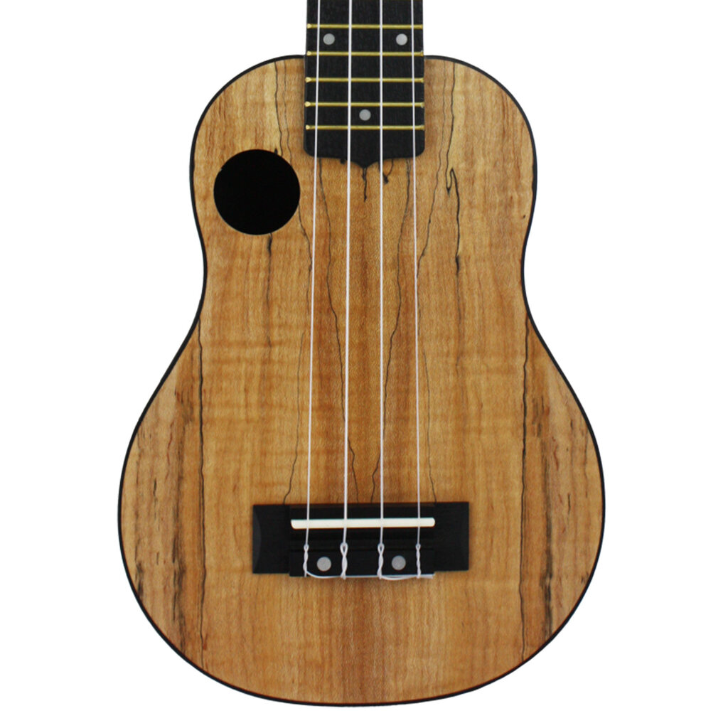 Amahi Amahi Spalted Maple Top Soprano Ukulele with ABS Plastic Back & Sides