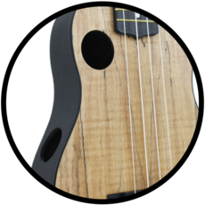 Amahi Amahi Spalted Maple Top Soprano Ukulele with ABS Plastic Back & Sides