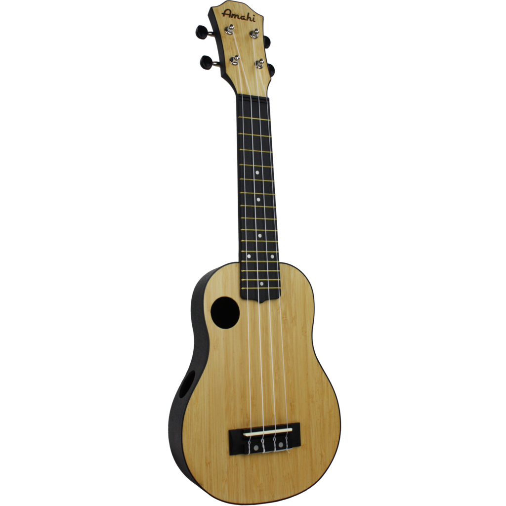 Amahi Amahi Bamboo Top Soprano Ukulele with ABS Plastic Back & Sides