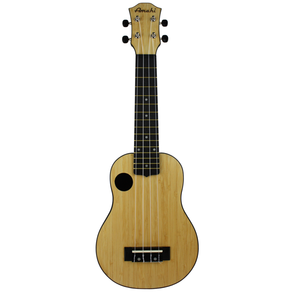 Amahi Amahi Bamboo Top Soprano Ukulele with ABS Plastic Back & Sides