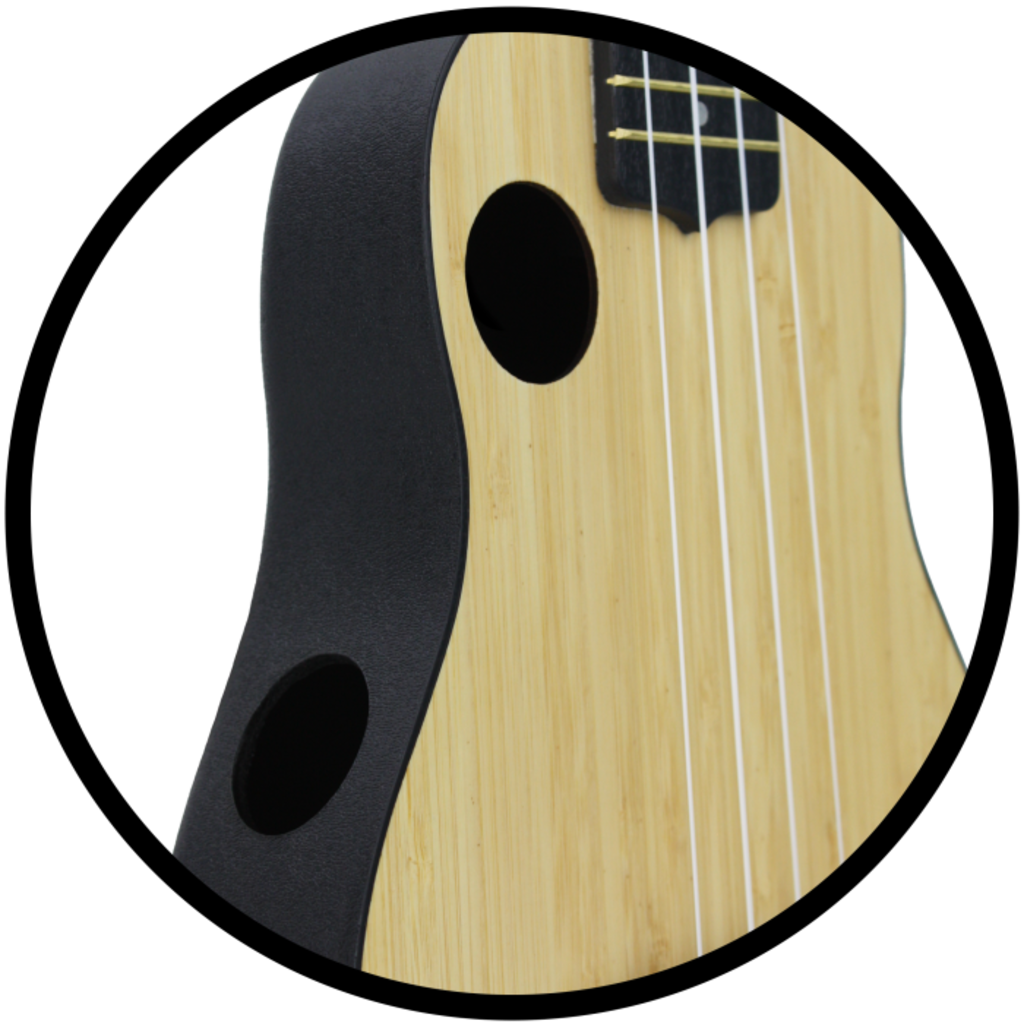 Amahi Amahi Bamboo Top Soprano Ukulele with ABS Plastic Back & Sides
