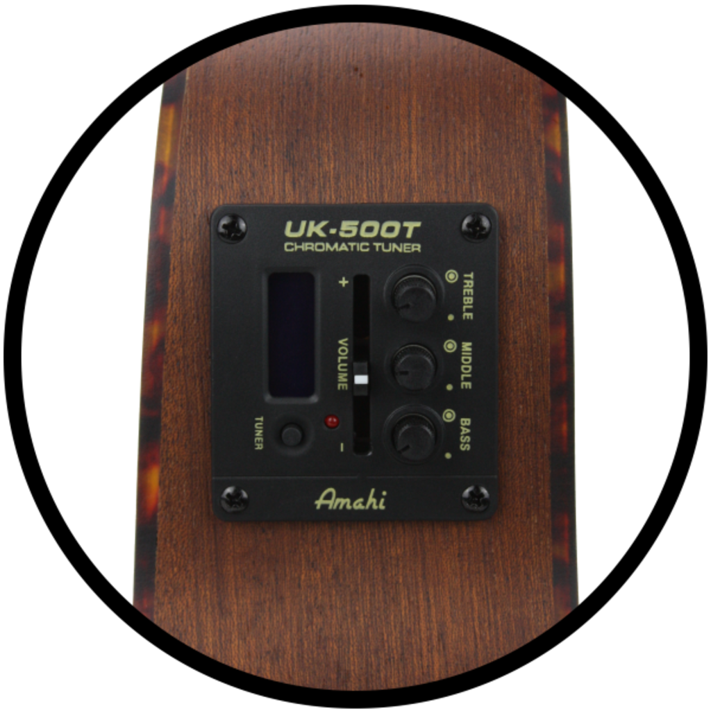 Amahi Amahi Mahogany Soprano Ukulele with EQ