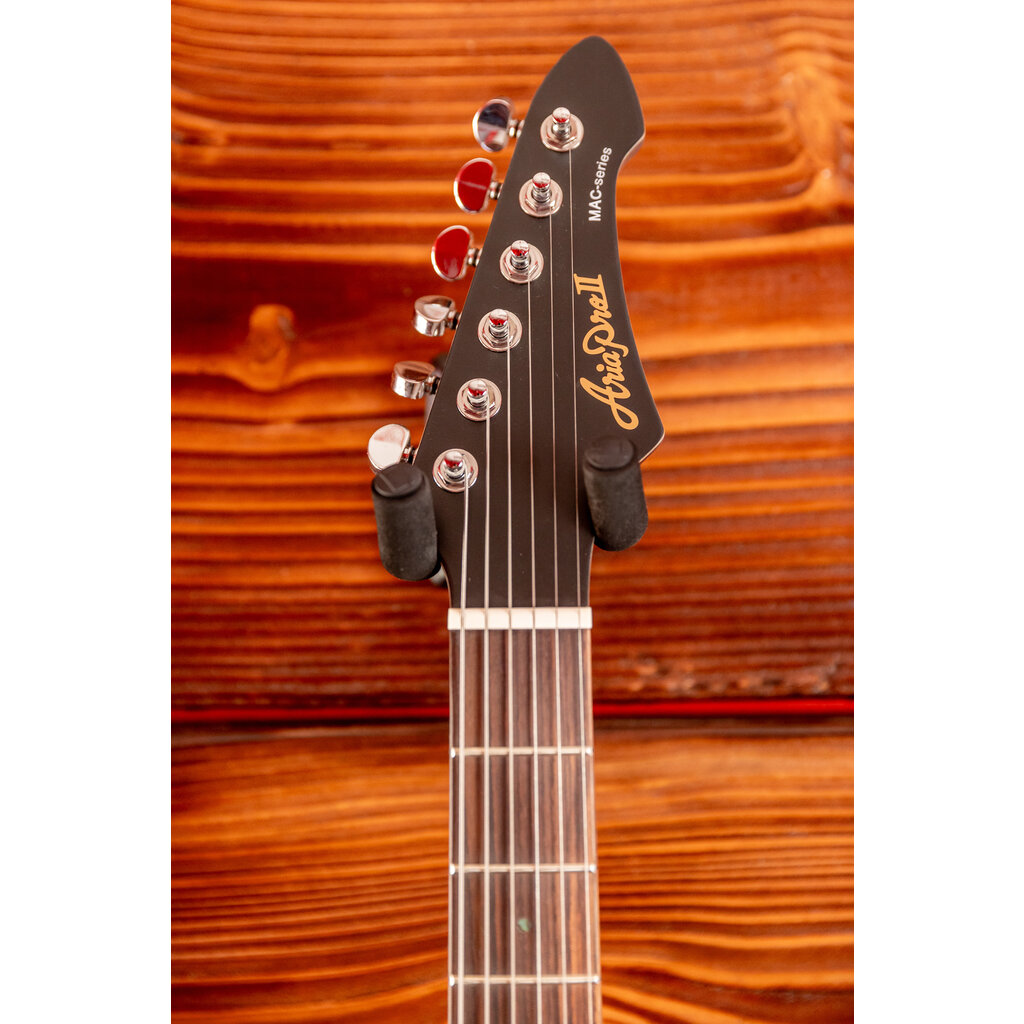 Aria Aria Pro II MAC DLX Electric Guitar, Black