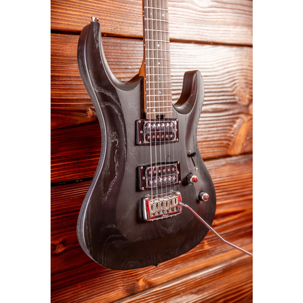 Aria Aria Pro II MAC DLX Electric Guitar, Black