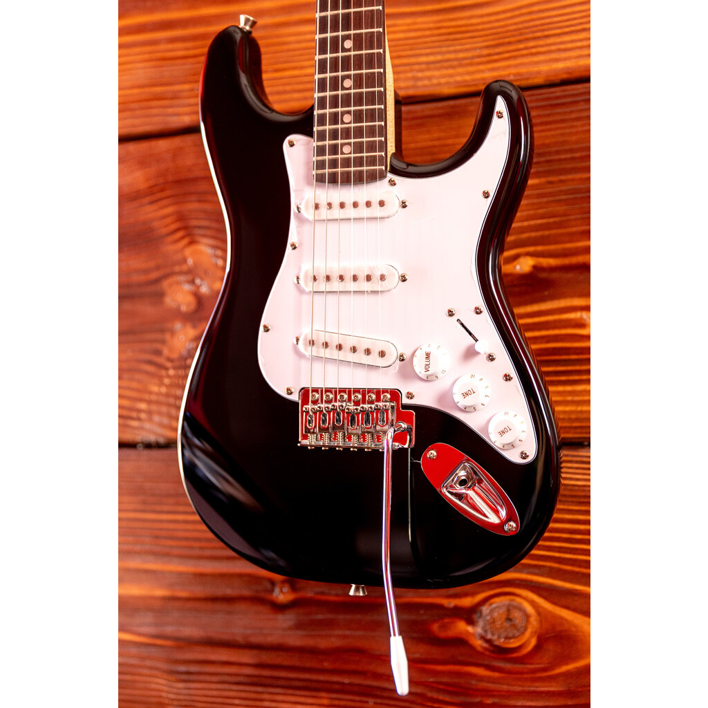 Aria Aria Pro STG Series Electric Guitar, Black (3/4 Scale)