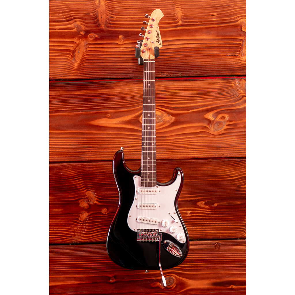 Aria Aria Pro STG Series Electric Guitar, Black (3/4 Scale)