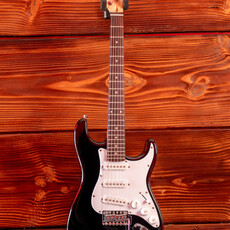 Aria Aria Pro STG Series Electric Guitar, Black (3/4 Scale)
