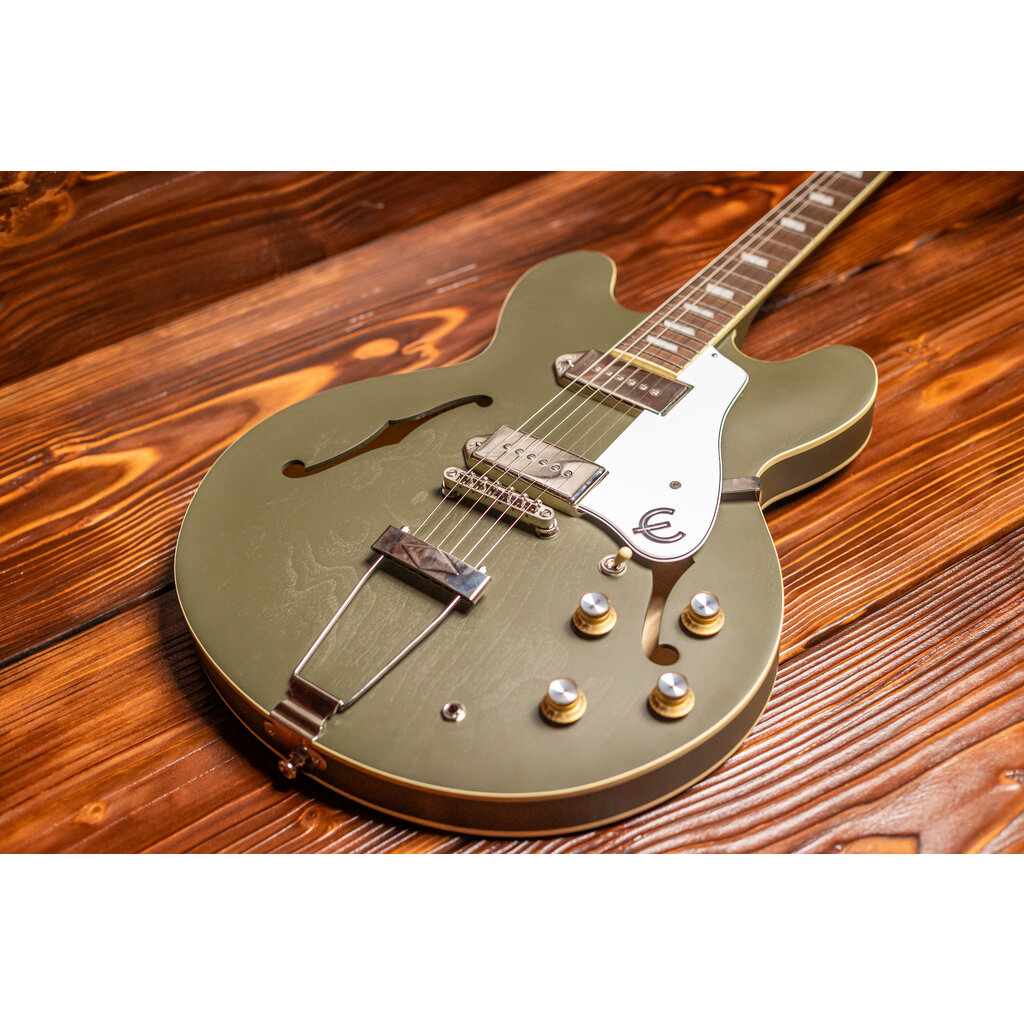 Epiphone Epiphone Casino Semi-Hollow Electric Guitar, Worn Olive Drab (In-Store Pickup Only)
