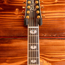 Takamine Takamine TSP158C-12 SBL Thinline Acoustic/Electric Guitar [12-String, Semi-Hard Case Included] See-Thru Black Gloss Finish