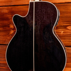 Takamine Takamine TSP158C-12 SBL Thinline Acoustic/Electric Guitar [12-String, Semi-Hard Case Included] See-Thru Black Gloss Finish