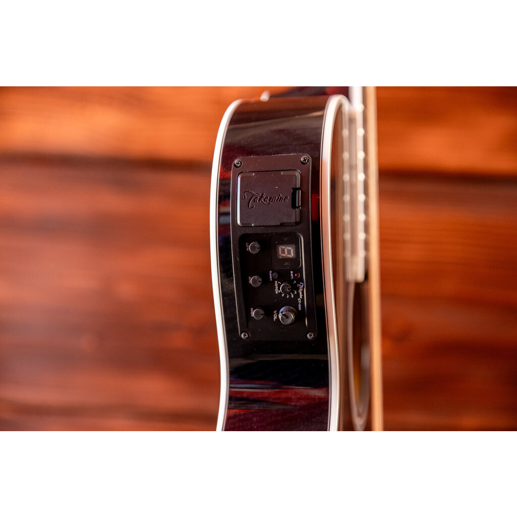 Takamine Takamine TSP158C-12 SBL Thinline Acoustic/Electric Guitar [12-String, Semi-Hard Case Included] See-Thru Black Gloss Finish