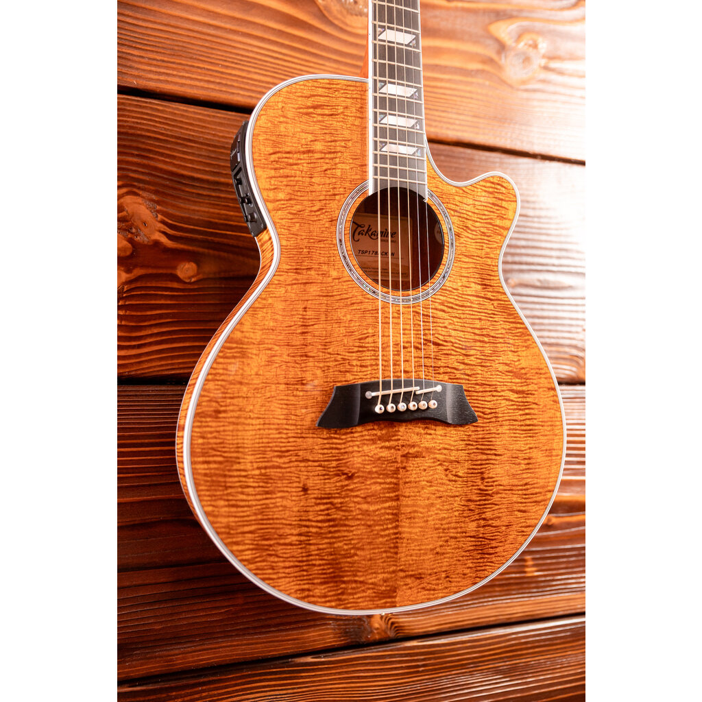 Takamine Takamine TSP178ACK N Thinline Acoustic/Electric Guitar [Semi-Hard Case Included] Koa Natural Gloss