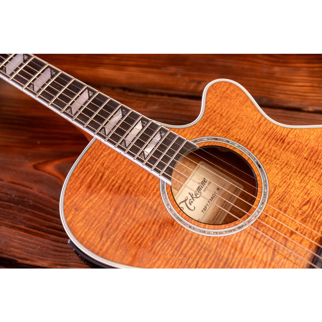 Takamine Takamine TSP178ACK N Thinline Acoustic/Electric Guitar [Semi-Hard Case Included] Koa Natural Gloss