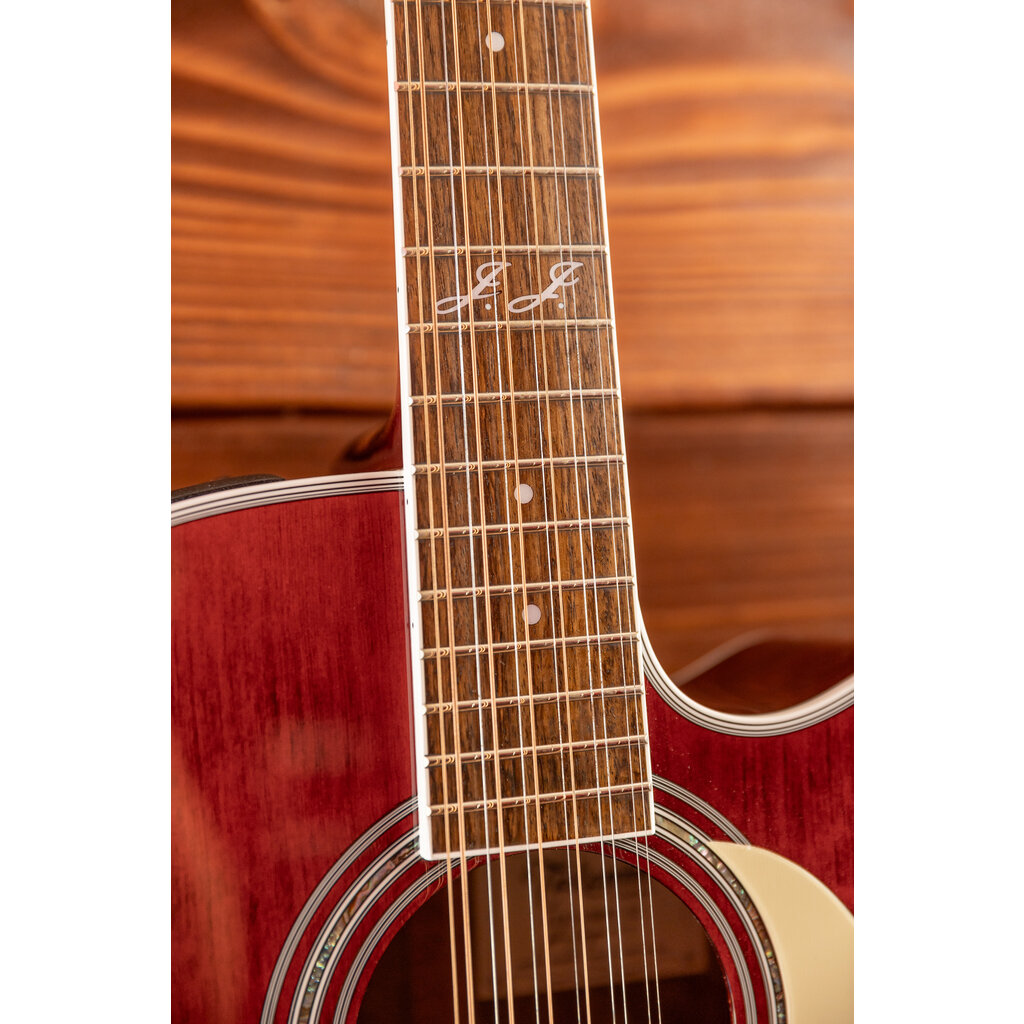 Takamine Takamine JJ325SRC-12 John Jorgenson Model [12-String, Case Included] Gloss Red Stain