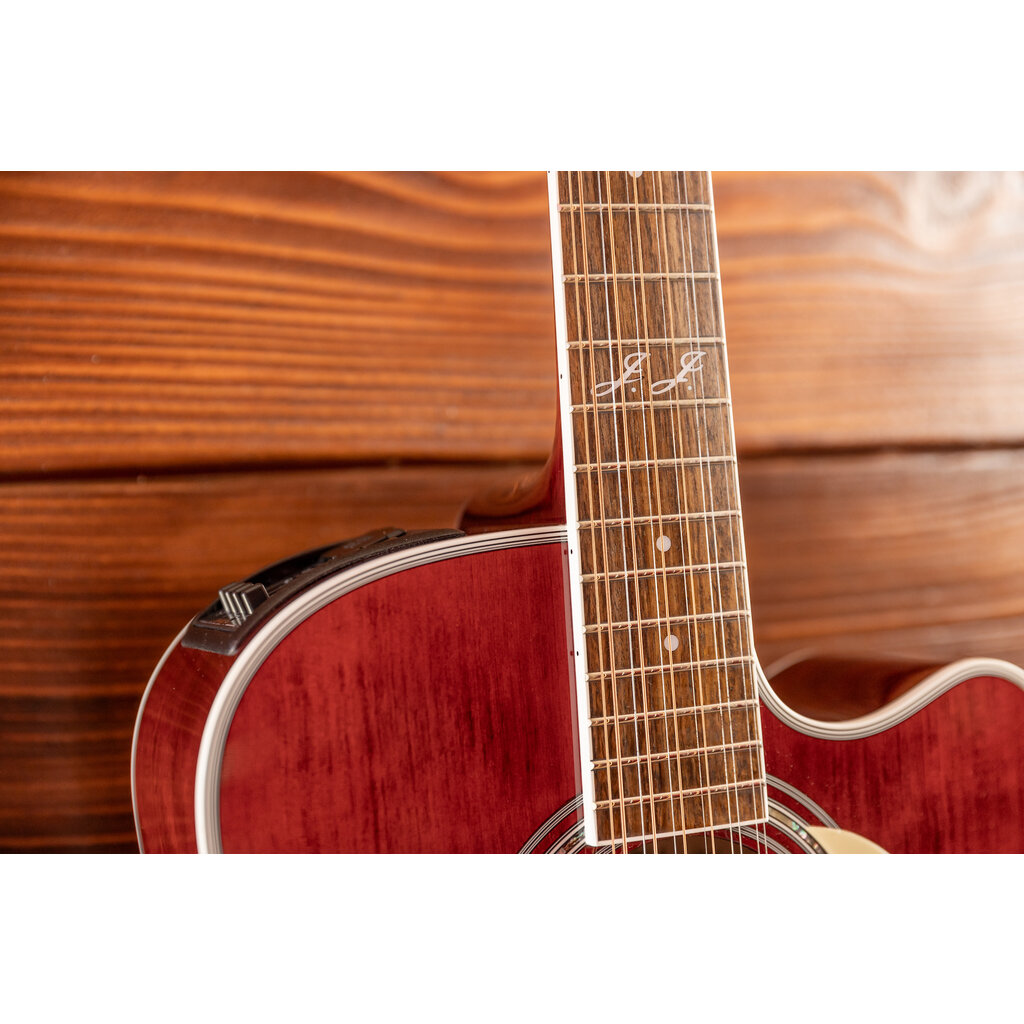 Takamine Takamine JJ325SRC-12 John Jorgenson Model [12-String, Case Included] Gloss Red Stain