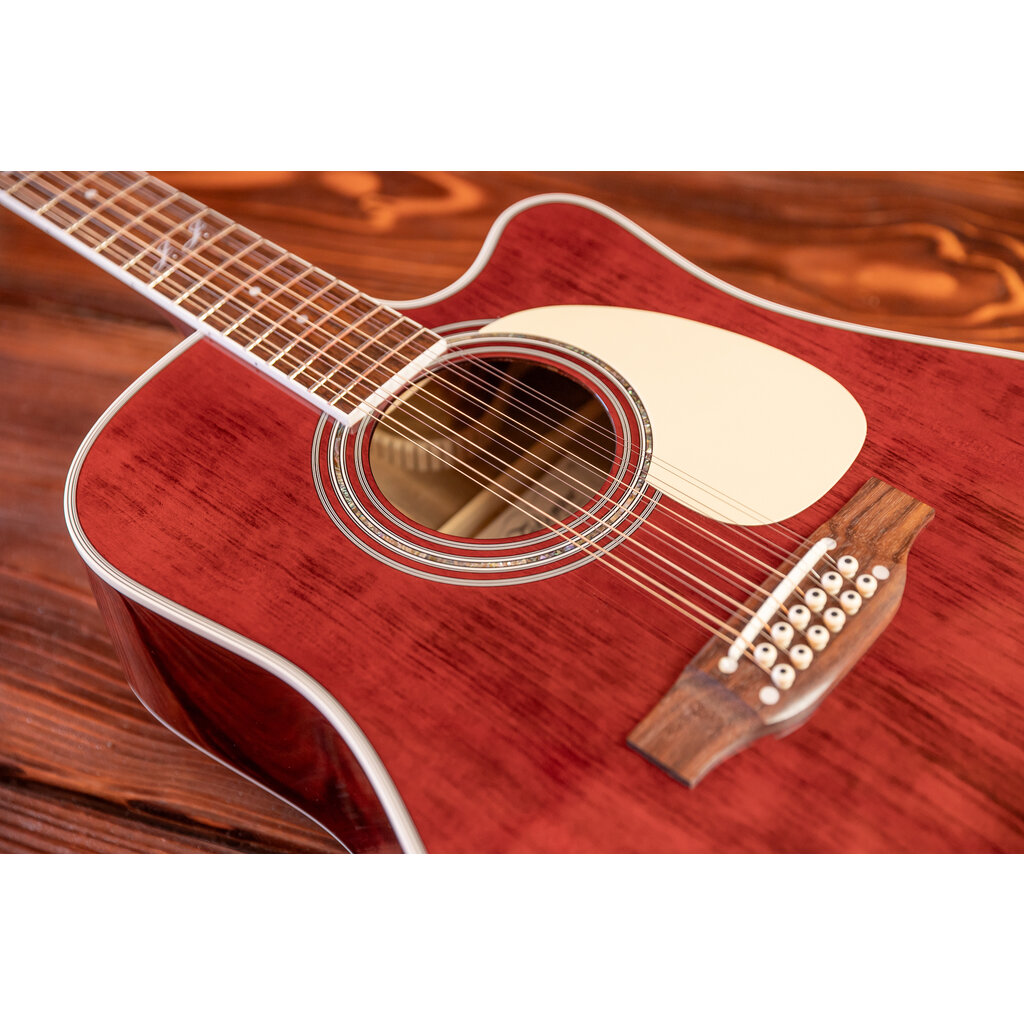 Takamine Takamine JJ325SRC-12 John Jorgenson Model [12-String, Case Included] Gloss Red Stain