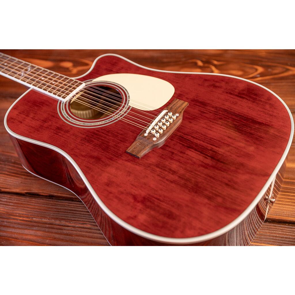 Takamine Takamine JJ325SRC-12 John Jorgenson Model [12-String, Case Included] Gloss Red Stain