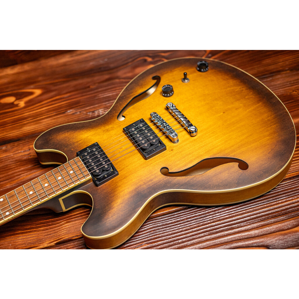 Ibanez Ibanez AS53 Semi-Hollow Electric Guitar, Tobacco Flat