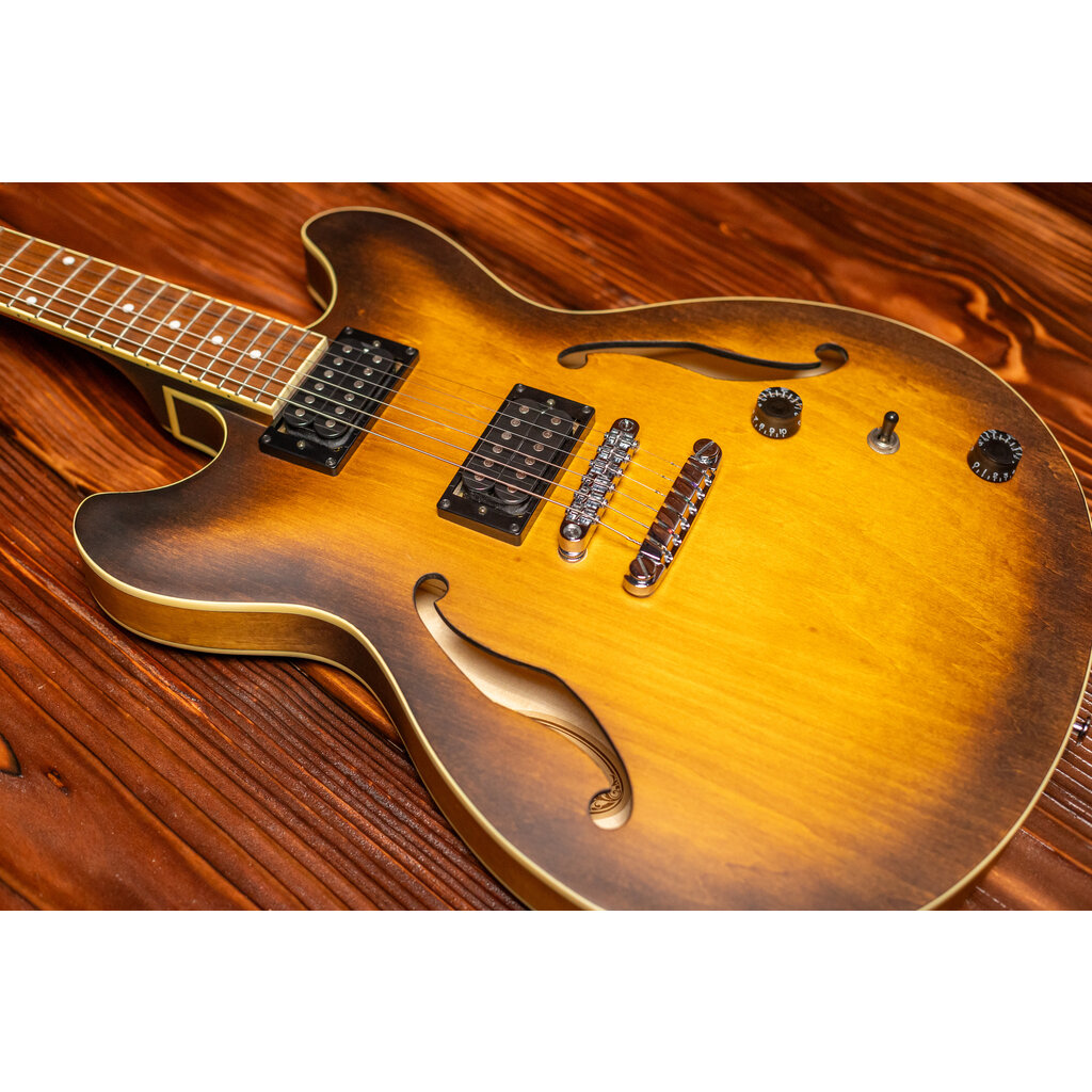 Ibanez Ibanez AS53 Semi-Hollow Electric Guitar, Tobacco Flat