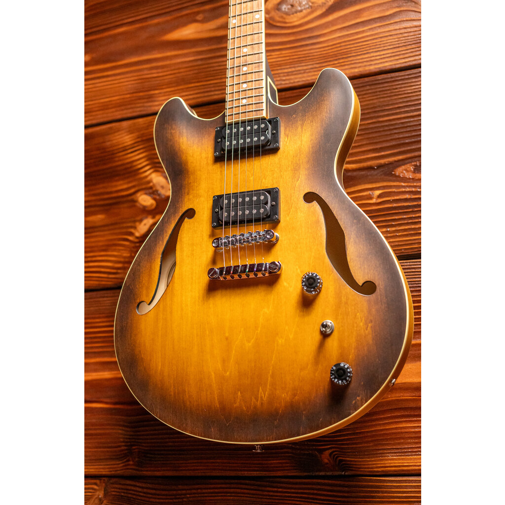 Ibanez Ibanez AS53 Semi-Hollow Electric Guitar, Tobacco Flat