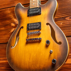 Ibanez Ibanez AS53 Semi-Hollow Electric Guitar, Tobacco Flat