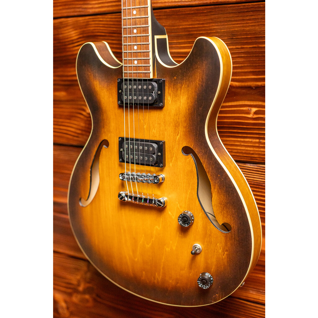 Ibanez Ibanez AS53 Semi-Hollow Electric Guitar, Tobacco Flat