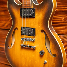 Ibanez Ibanez AS53 Semi-Hollow Electric Guitar, Tobacco Flat