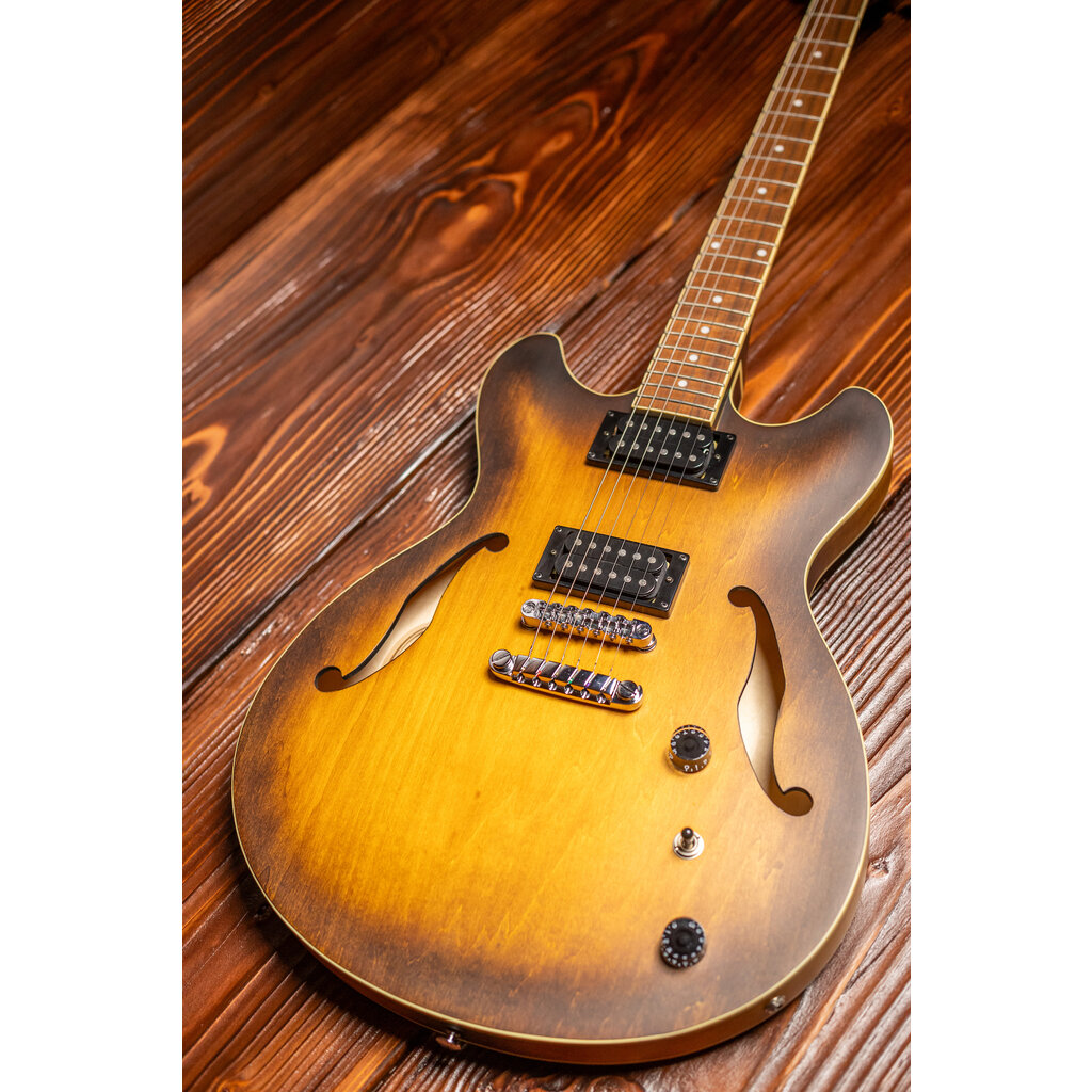Ibanez Ibanez AS53 Semi-Hollow Electric Guitar, Tobacco Flat