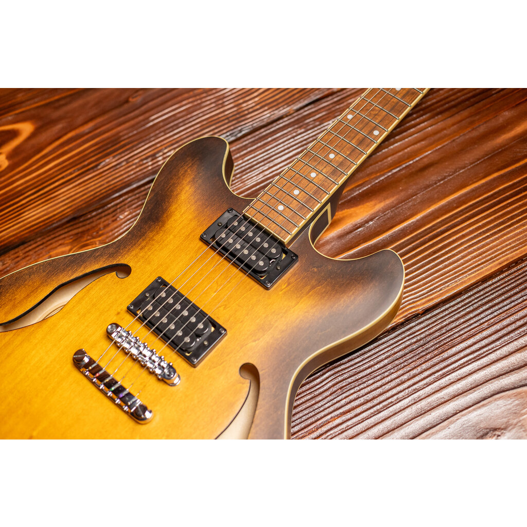 Ibanez Ibanez AS53 Semi-Hollow Electric Guitar, Tobacco Flat