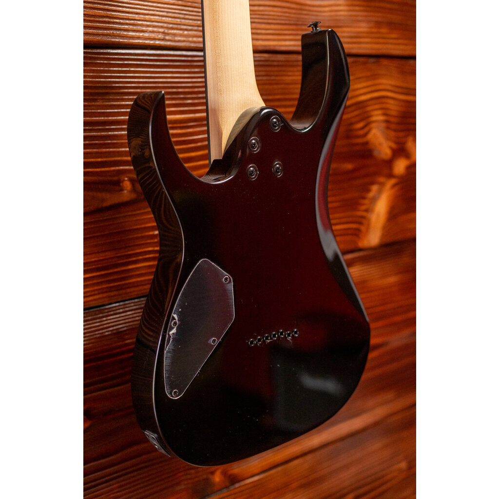 Ibanez Ibanez Gio GRG7221QA 7-String Electric Guitar, Transparent Black Sunburst