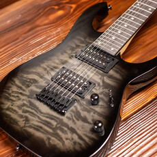 Ibanez Ibanez Gio GRG7221QA 7-String Electric Guitar, Transparent Black Sunburst Ibanez Ibanez Gio GRG7221QA 7-String Electric Guitar, Transparent Black Sunburst