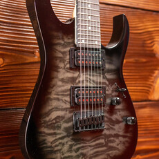 Ibanez Ibanez Gio GRG7221QA 7-String Electric Guitar, Transparent Black Sunburst Ibanez Ibanez Gio GRG7221QA 7-String Electric Guitar, Transparent Black Sunburst
