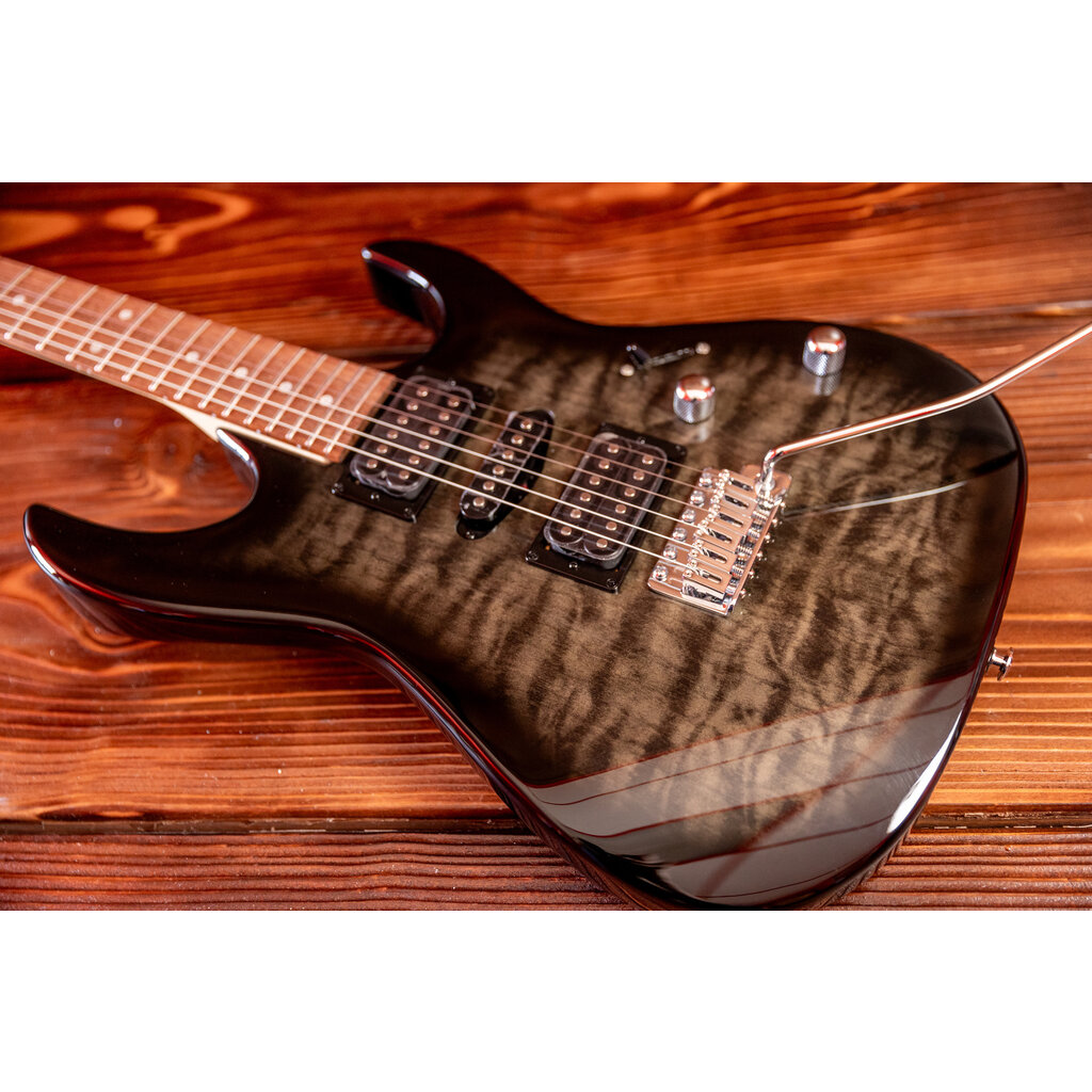 Ibanez Ibanez Gio GRX70QA Electric Guitar, Transparent Black Sunburst