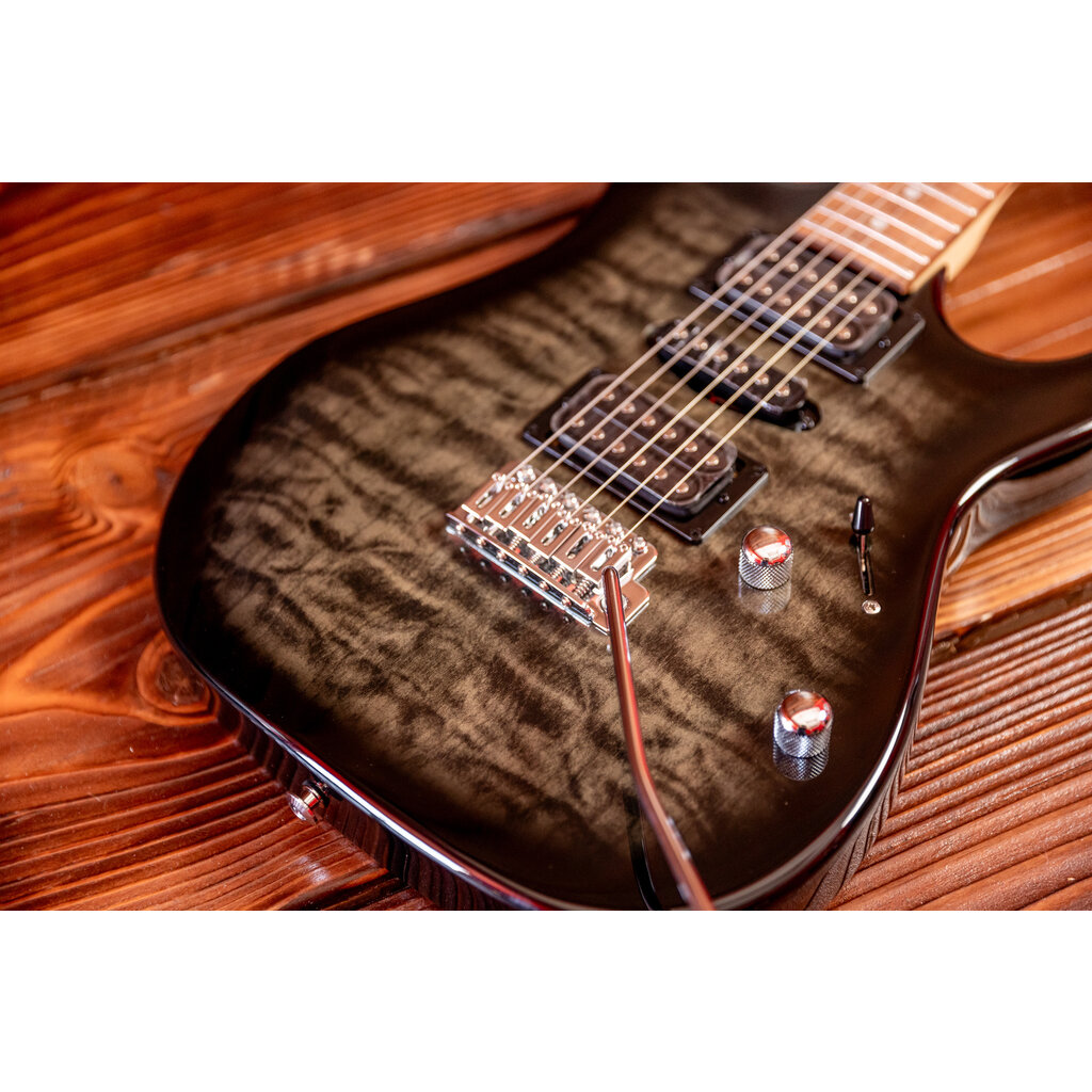 Ibanez Ibanez Gio GRX70QA Electric Guitar, Transparent Black Sunburst