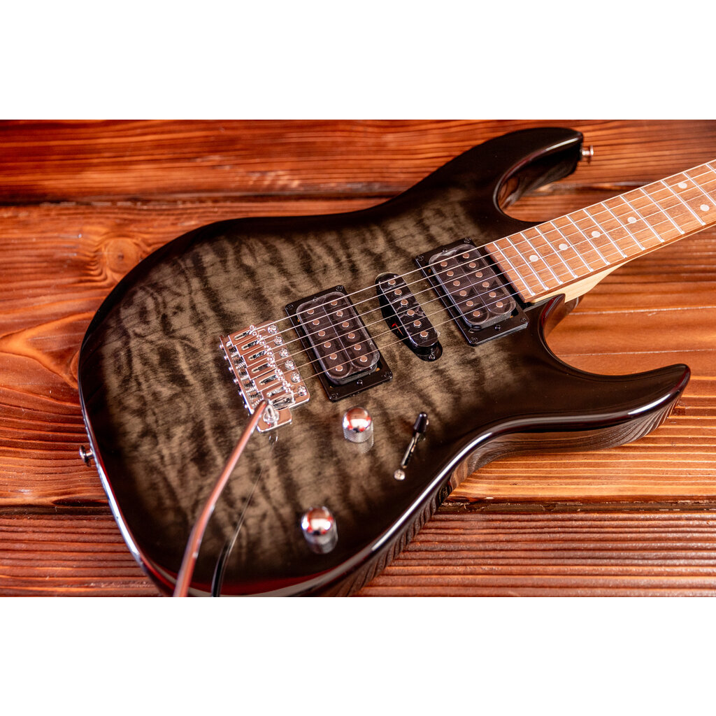 Ibanez Ibanez Gio GRX70QA Electric Guitar, Transparent Black Sunburst