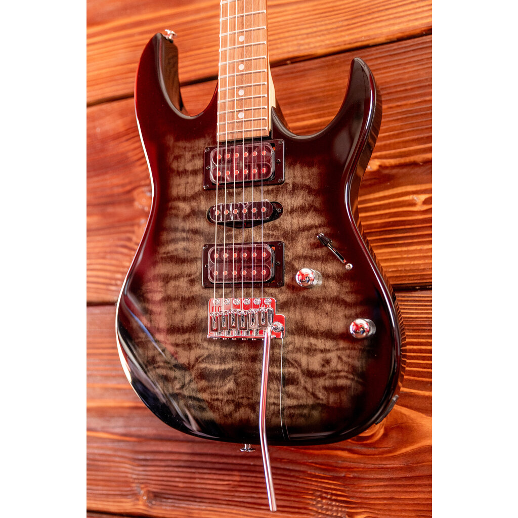 Ibanez Ibanez Gio GRX70QA Electric Guitar, Transparent Black Sunburst