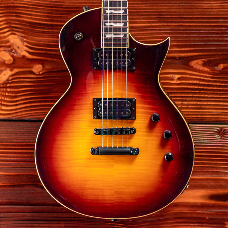 ESP/LTD ESP E-II Eclipse Electric Guitar Full Thickness, Tobacco Sunburst (Hardshell Case Included)