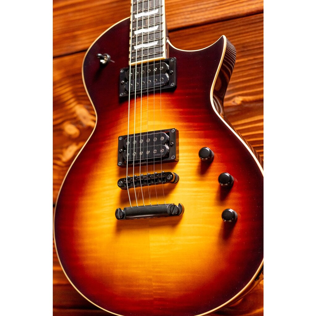 ESP/LTD ESP E-II Eclipse Electric Guitar Full Thickness, Tobacco Sunburst (Hardshell Case Included)
