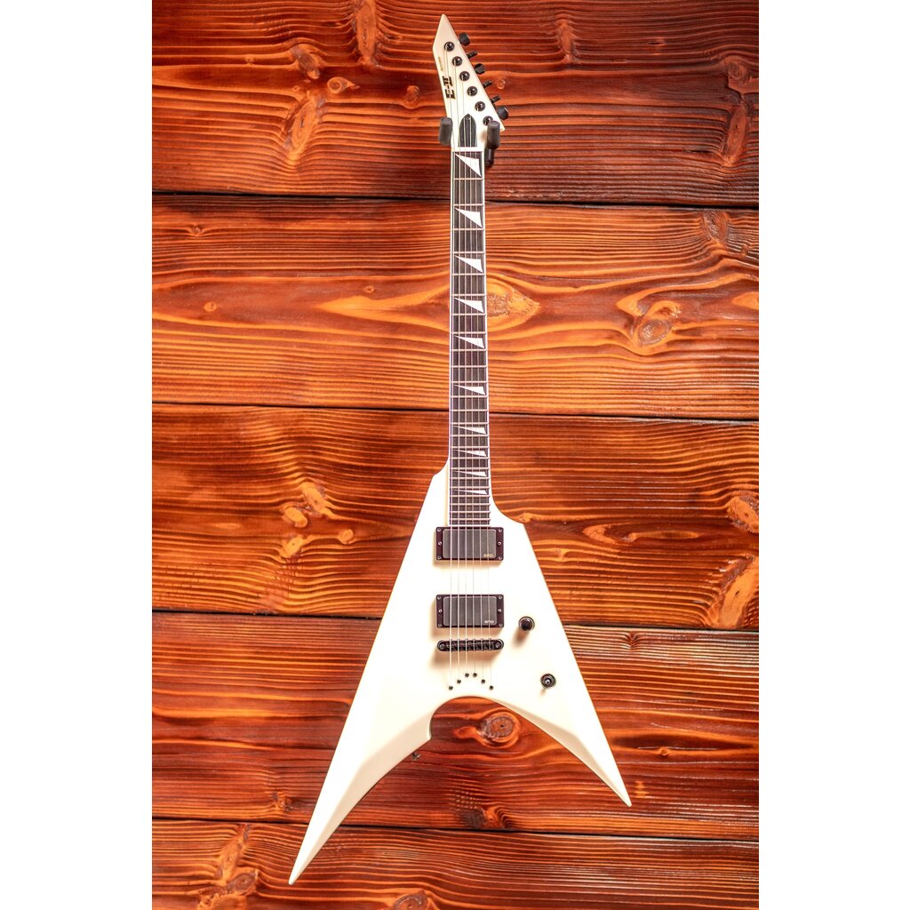 ESP/LTD ESP E-II Arrow Electric Guitar, Snow White (Hardshell Case Included)