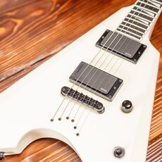 ESP/LTD ESP E-II Arrow Electric Guitar, Snow White (Hardshell Case Included)