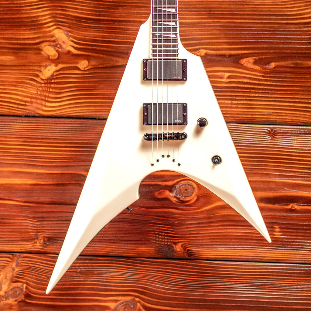 ESP/LTD ESP E-II Arrow Electric Guitar, Snow White (Hardshell Case Included)