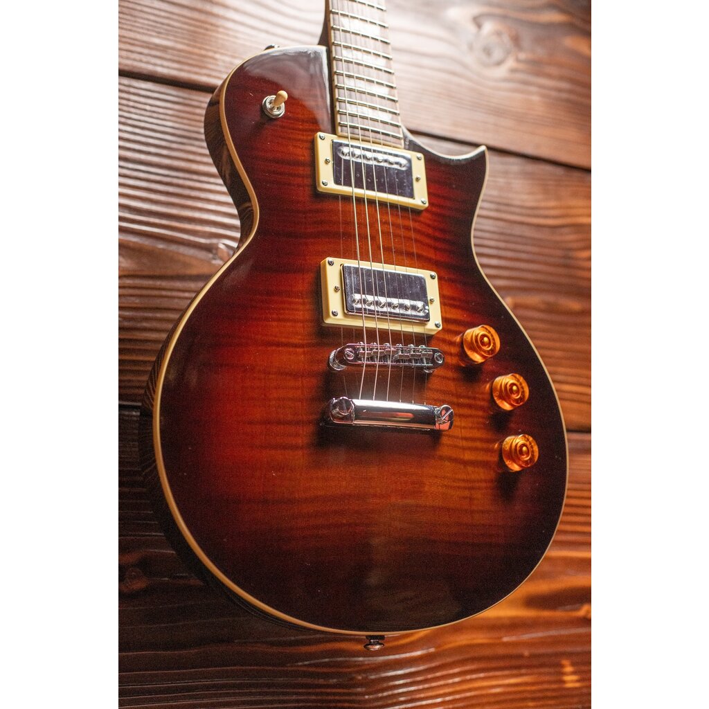 ESP/LTD LTD EC-256FM Electric Guitar, Dark Brown Sunburst