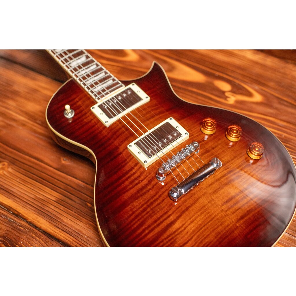 ESP/LTD LTD EC-256FM Electric Guitar, Dark Brown Sunburst