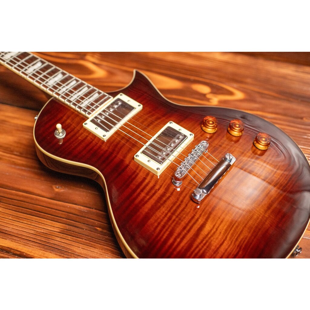 ESP/LTD LTD EC-256FM Electric Guitar, Dark Brown Sunburst