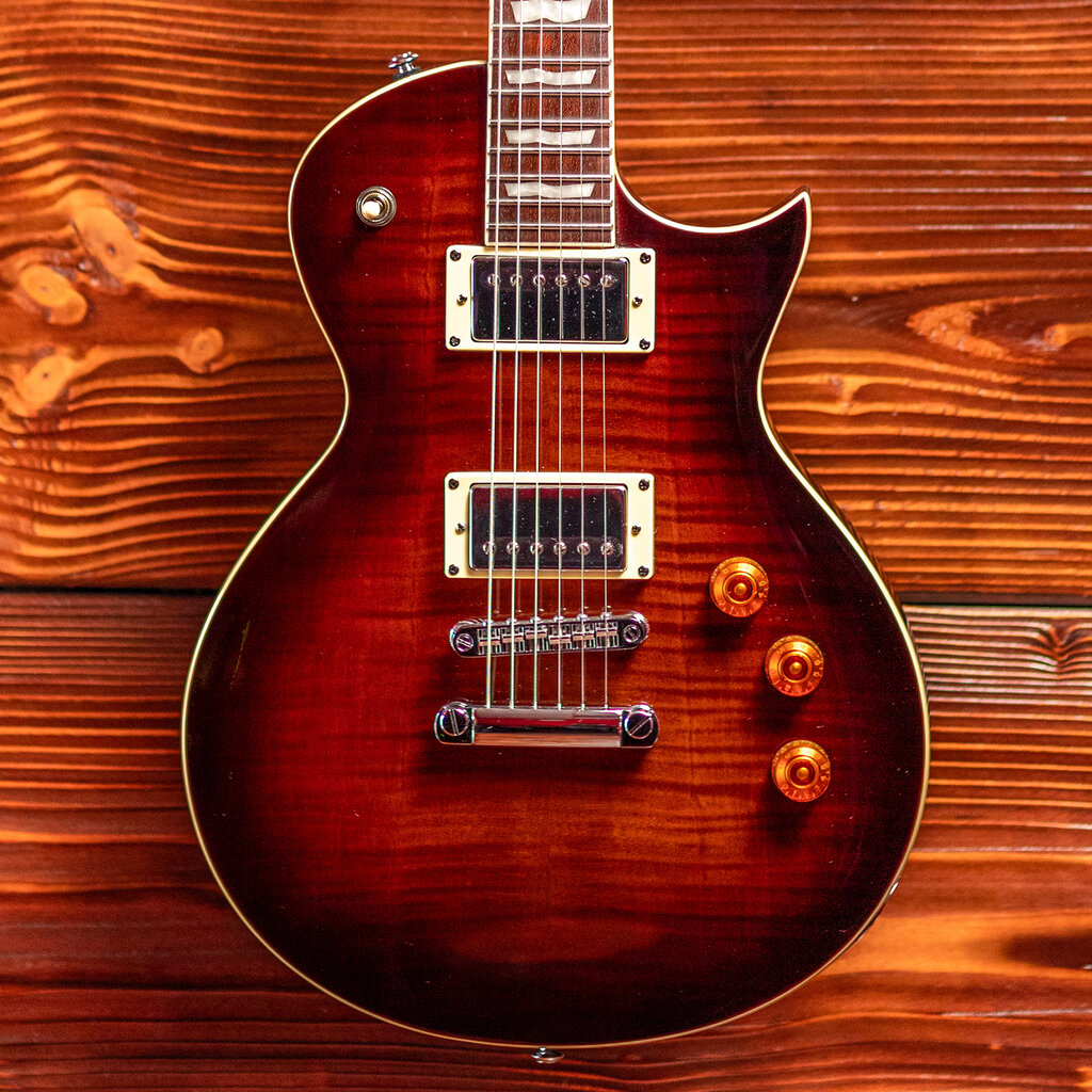 ESP/LTD LTD EC-256FM Electric Guitar, Dark Brown Sunburst