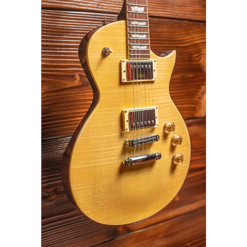 ESP/LTD LTD EC-256FM Electric Guitar, Vintage Natural