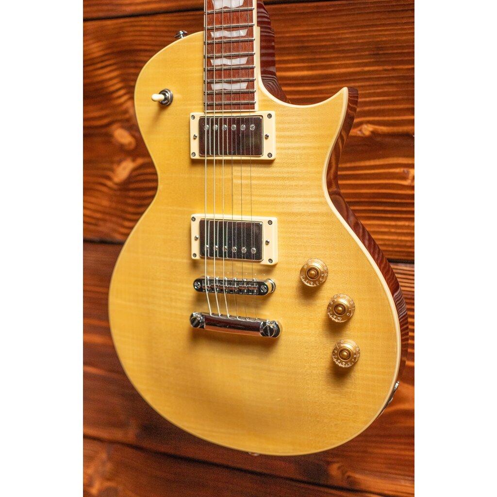 ESP/LTD LTD EC-256FM Electric Guitar, Vintage Natural