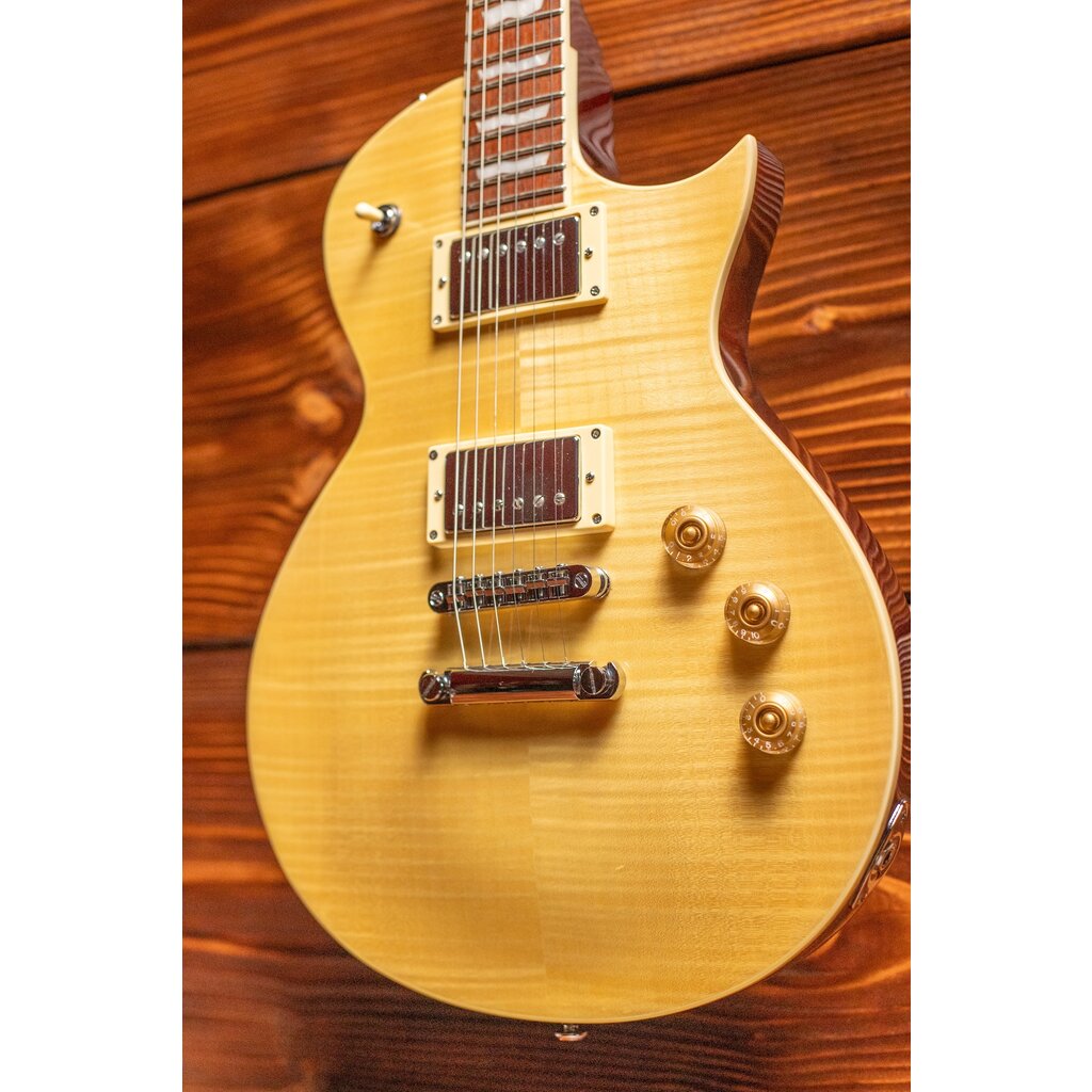 ESP/LTD LTD EC-256FM Electric Guitar, Vintage Natural